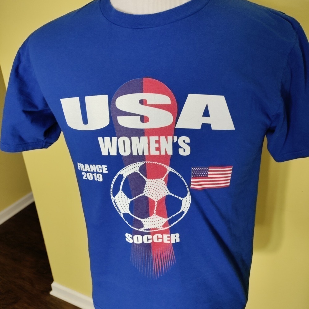 2019‎ USA Women's Soccer - France - Blue T-shirt - Medium